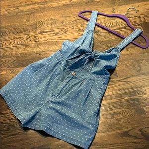 Free People washed denim romper
